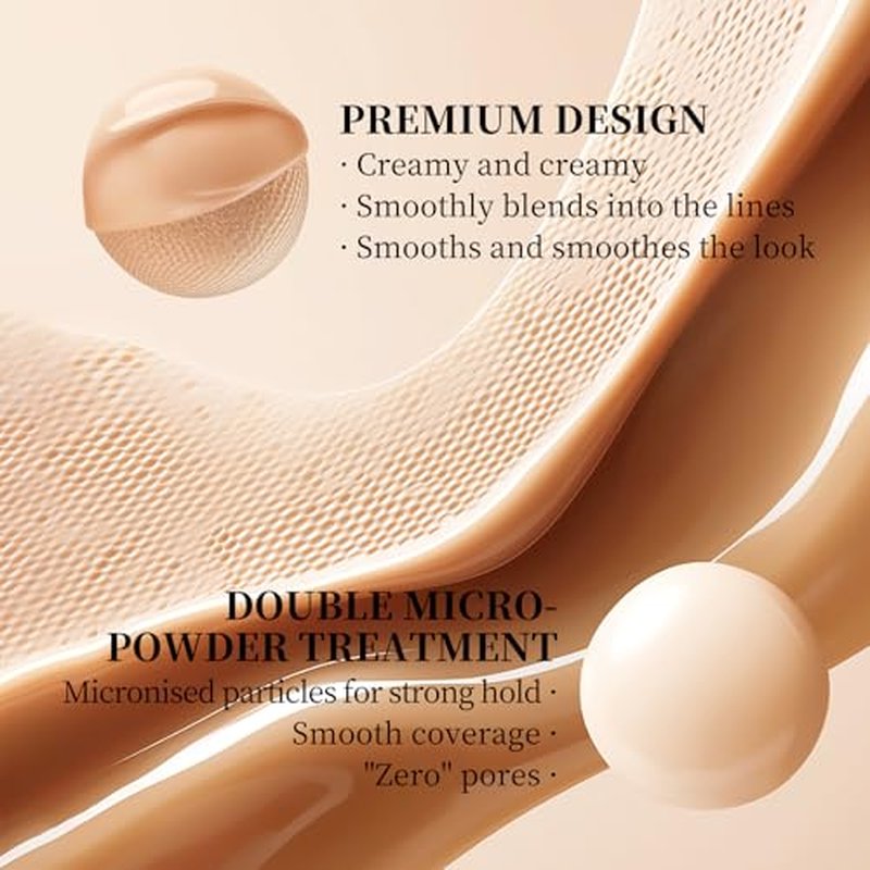 zeesea [Honey Beauty] Multi-Use Makeup Foundation Stick, Essence, Concealer, Face Creams, Foundation with Foundation Brushes, Long-lasting Smooth Skin Coverage, Brighten Skin Color, 0.45oz (12.8g)