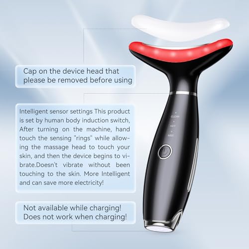 Neck Face Massager, 3-in-1 Portable Facial Massager, Face Sculpting Tool(Black)