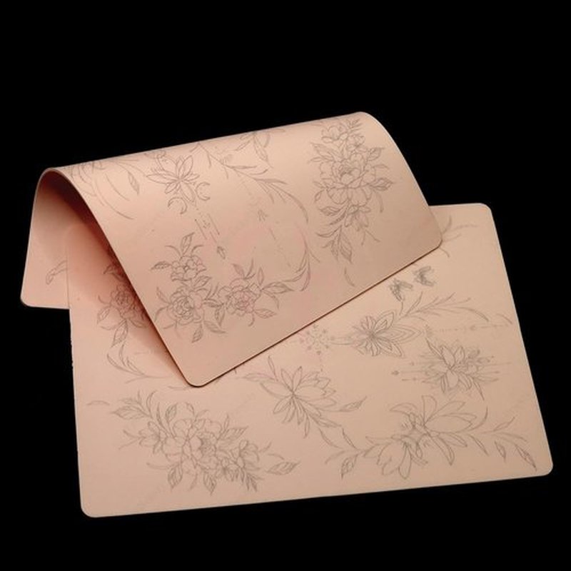 5pcs Premium Silicone Tattoo Training Pad Double Side Pre-Printed Pink Tiny Tattoo Practice Skin for Body Art Tattoo Training (5pcs)