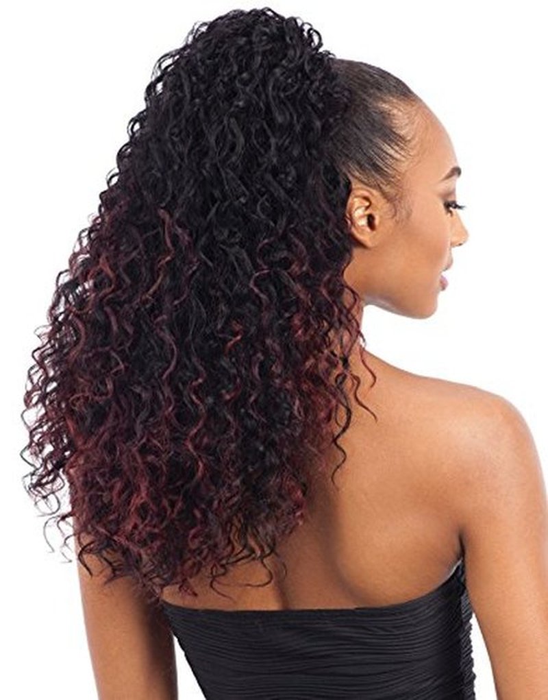 Freetress Braids RAGE GIRL (2 Dark Brown) - Synthetic Drawstring Ponytail