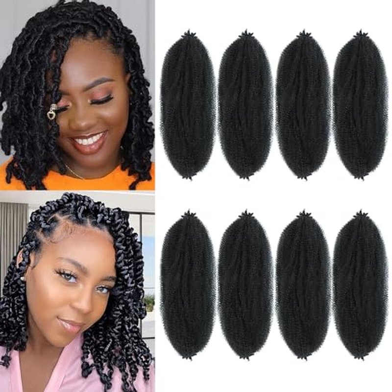 Parceria 30 Inch Springy Afro Twist Hair 8 Packs Marley Twist Braiding Hair Pre-fluffed Spring Twist Hair Afro Twist Hair Marley Hair for Faux Locs (30 Inch (Pack of 8), T1B/30/27# Marley Twist)