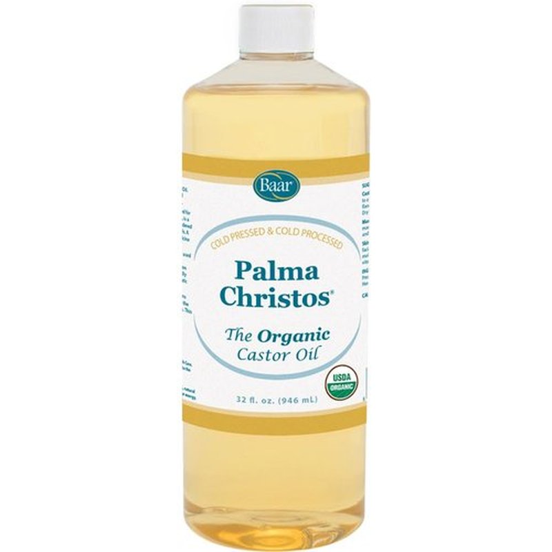 Baar Organic Castor Oil - 32 Oz. - Cold Pressed! Hexane Free! Castor Oil for Hair, Eyelashes, Eyebrows, Skin, Eliminations, and Many More! - Exclusive Palma Christos® Brand