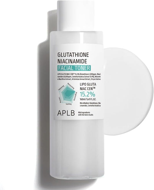 Glutathione Niacinamide Facial Toner - 15.2% Active Formula | Korean Skincare for Moisture & Improved Skin Texture - 5.41 FL.OZ