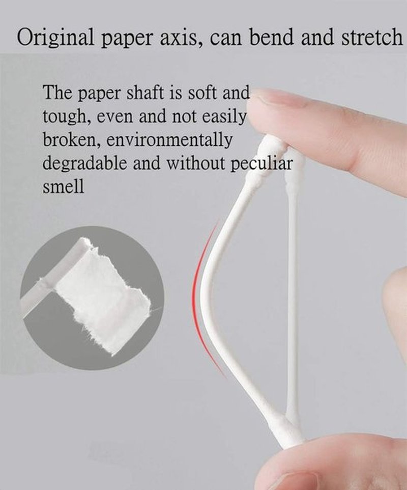 800 Pieces Cotton Swabs, Spiral Pointed Tipped with Paper Stick, Quality Cotton Heads- Sturdy Handle - Multipurpose, 4 Packs, 200 Pieces 1 Pack
