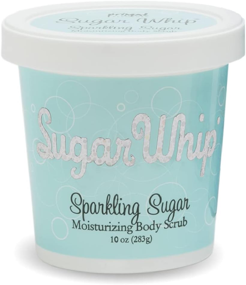 Exfoliating Sugar Scrub - Primal Elements Face & Body Cleanser | Moisturizing Sugar Whip, 10 oz