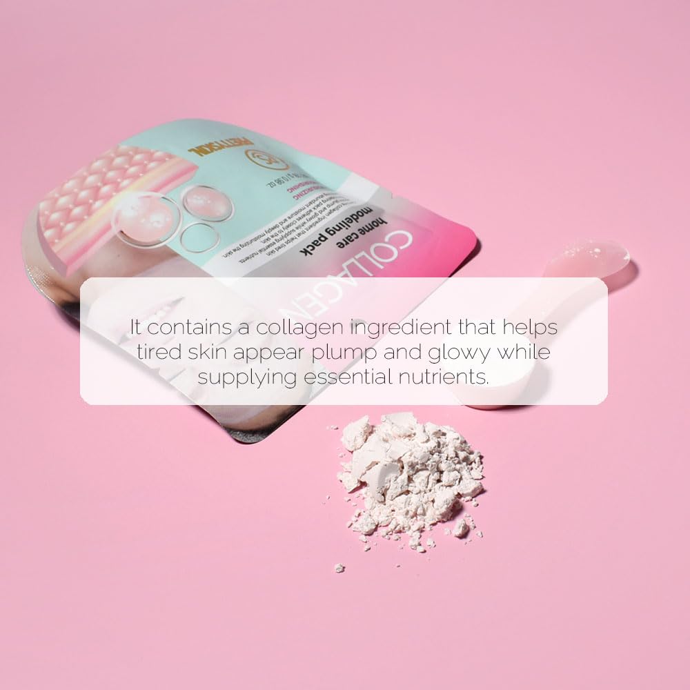 PRETTYSKIN Korean Modeling Mask Pack with Spatula (Pack of 2) (Collagen)