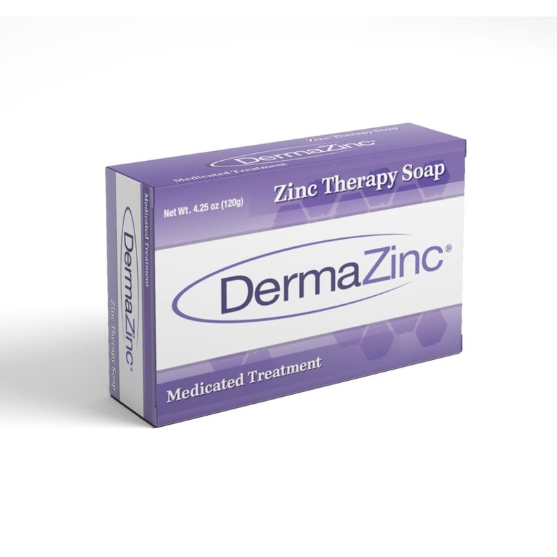 DermaZinc Therapy Soap, Zinc Soap for Skin, Skin Disorder Relief for Psoriasis, Dermatitis, Eczema, and Other Condition Symptoms (Pack of 3)