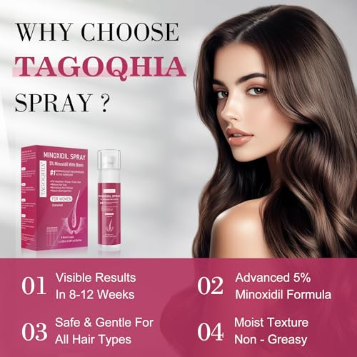5% Minoxidil for Women Hair Regrowth Spray, hers hair regrowth treatment Infused with Biotin, Extra Strength Treatment to Combat Hair Loss and Thinning, 6 Bottles£¨100 Ml)