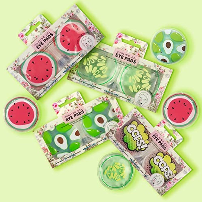 CONBELLA Gel Ice Pack Reusable Cooling Eye Pads and Under Patches,Eye Hot Cold Treatment for Redness,Pain Relief Relax (Oranges)