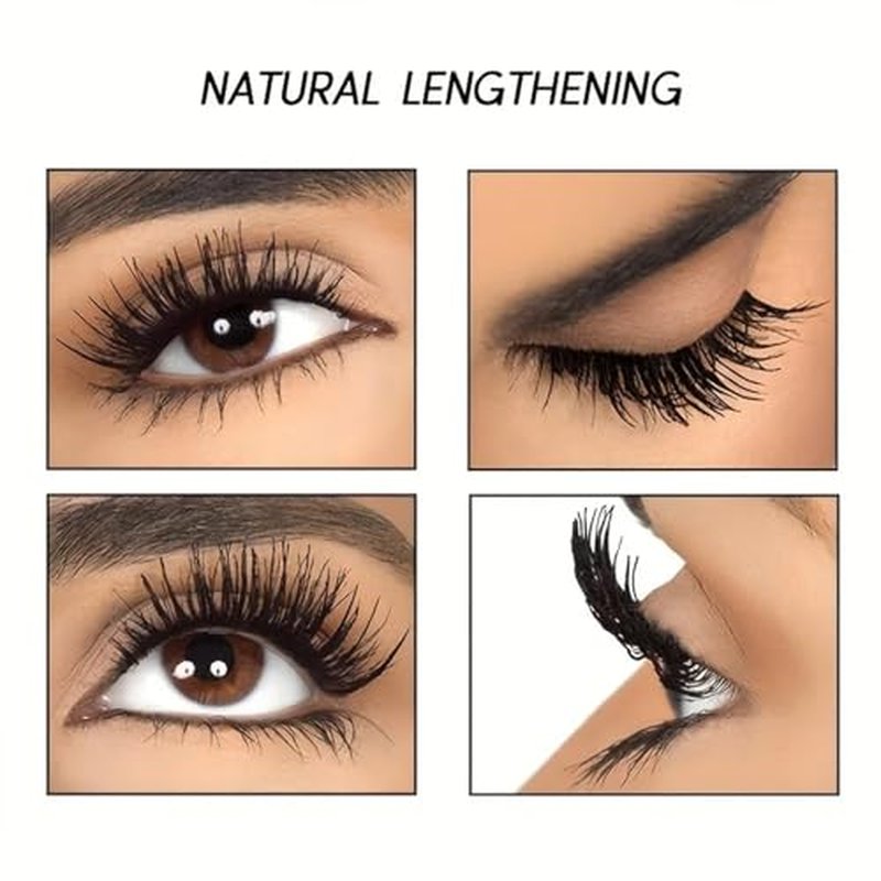 4D Silk Fiber Lash Mascara，Waterproof Smudge-proof Thickening Mascara,Extension Voluminous Fiber Mascara,Thickening Softer Fuller Lashes,Long-Lasting No Flaking,All Day Exquisitely Full(3PCS)