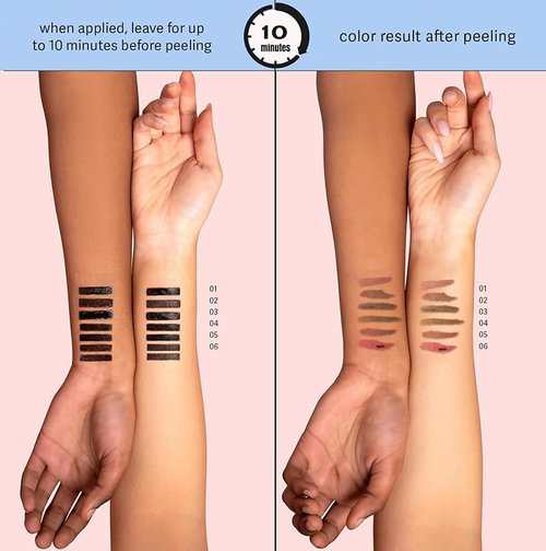 Peel Off Lip Liner Stain, Timbersonic Peel Off Lip Stain, Boulari Lip Stain Peel, Long-Lastin, Waterproof, Smudge-Proof Peel Off Lip Stain | Lightweight, Non-Sticky Lip Stain Peel Off (6 Colors)