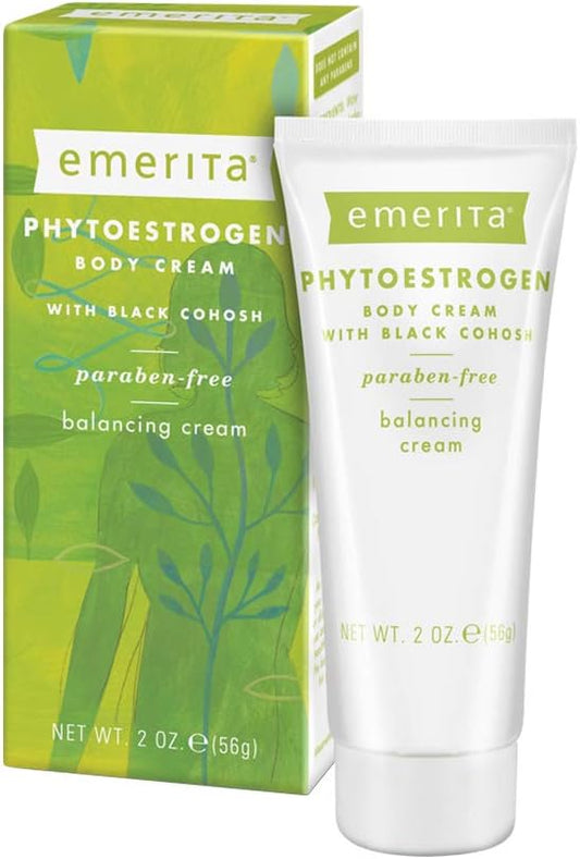 Phytoestrogen Body Cream by Emerita – 2 oz Moisturizer for Hormonal Balance