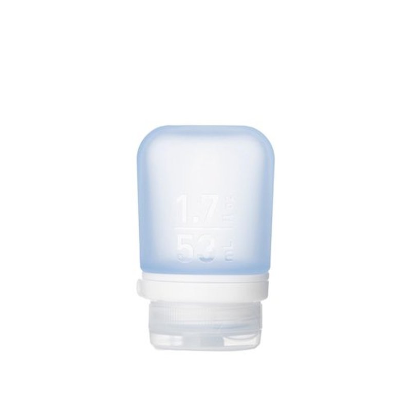 humangear GoToob+ (Small) | Refillable Silicone Travel Bottle | Locking Lid | Food-Safe Material | Blue, Small (1.7 fl.oz; 53ml)