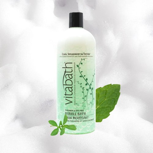 Vitabath Bubble Bath, Cool Spearmint & Thyme, 33.8 Fluid Ounce
