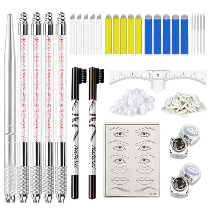 MOKOHOA Microblading Kit, Eyebrow Microblading Pen Microblade Kit with microblading blades Microblading Supplies for Permanent Makeup Supplies