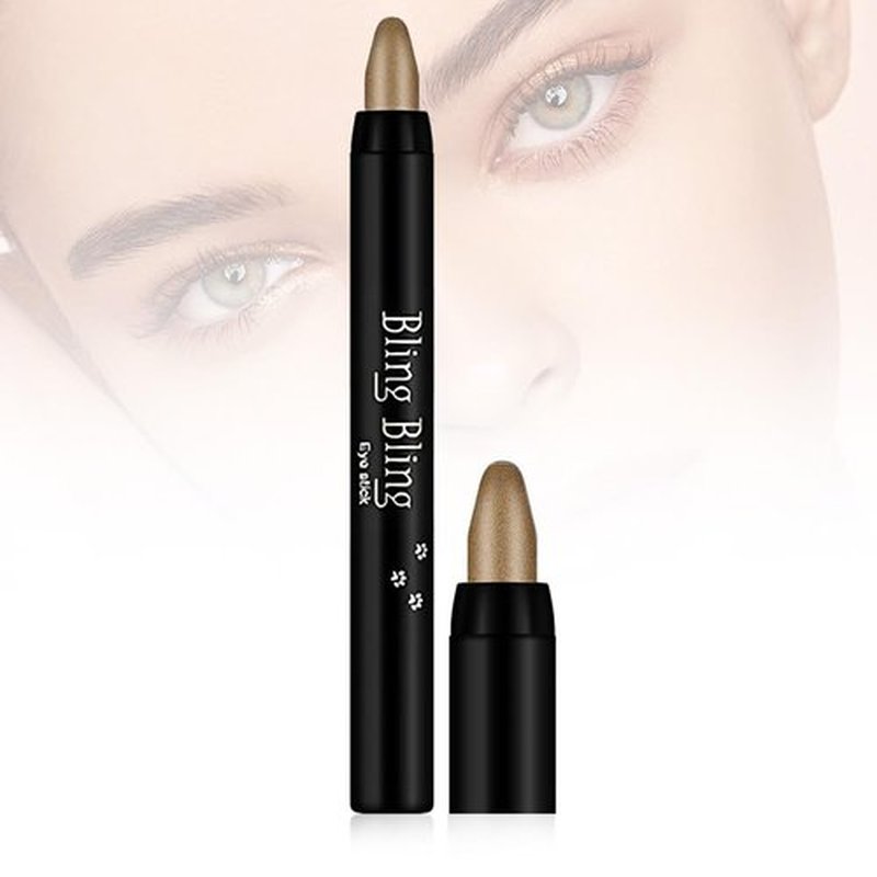 Eyeshadow Stick Set, 2025 New 16 Color Highlighter Eyeshadow Pencil Waterproof Glitter Eye Shadow Eyeliner Pen, Cream Eyeshadow Long Lasting Waterproof High Pigmented Eye Shadow (#04 Light Khaki)