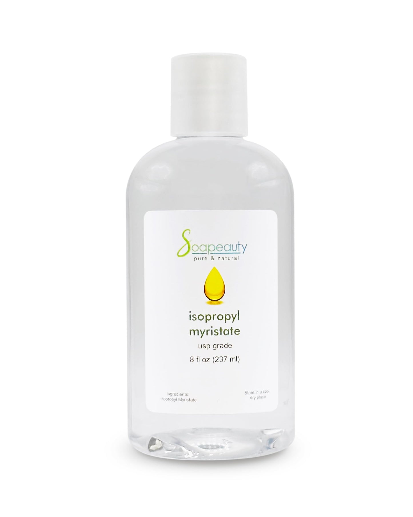 Soapeauty Isopropyl Myristate | Cosmetic Grade IPM | For Lotions, Creams, Soap Making, Hair Care, Fragrance Oils, Makeup Remover & DIY Beauty Formulations | 8 fl oz
