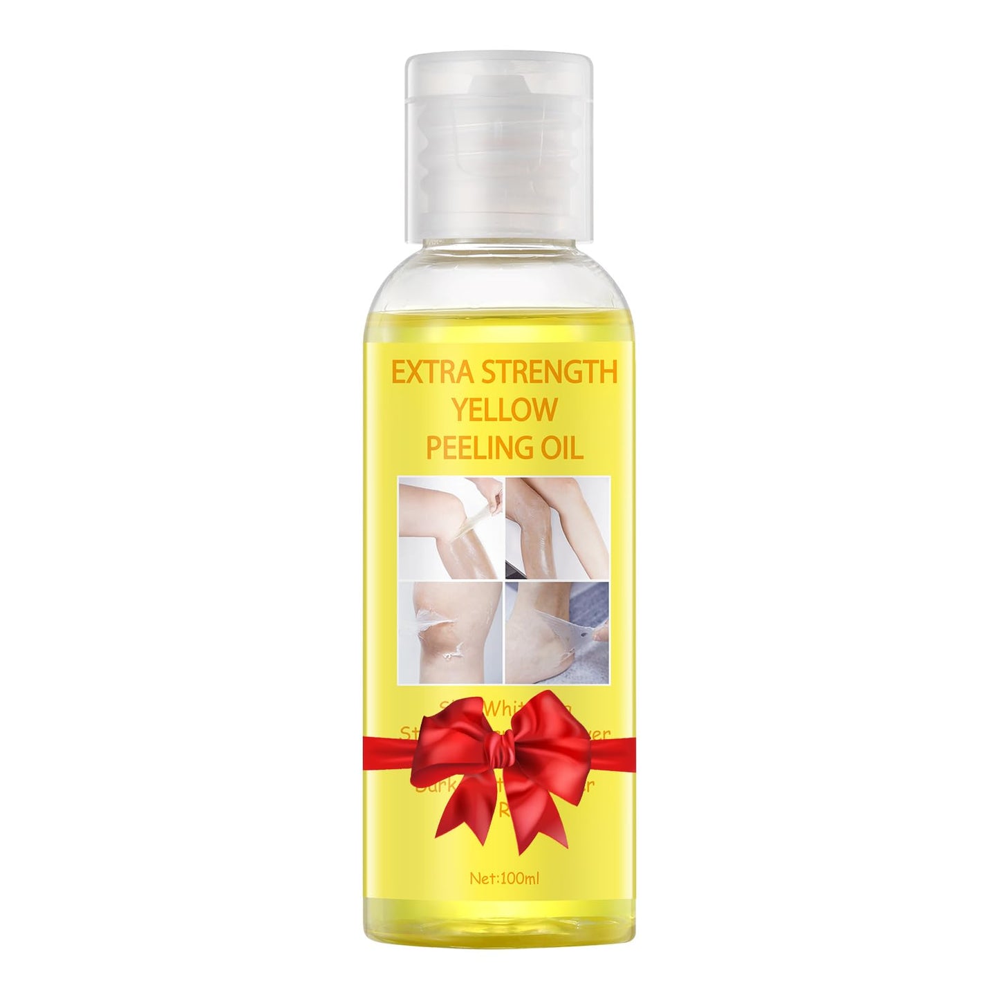 AOPEIBOTO Yellow Peeling Oil for Dark Skin, Extra Strong Peel Oil for Body Hands Arms Feet Legs Dark Knuckle Dead Skin Exfoliating, 3.38 fl.oz/100 ml