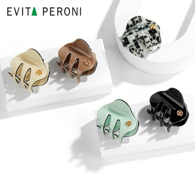 EVITA PERONI Colorful Mini Resin Hair Accessories: Tiny Claw Clips for Women and Teenage Girls