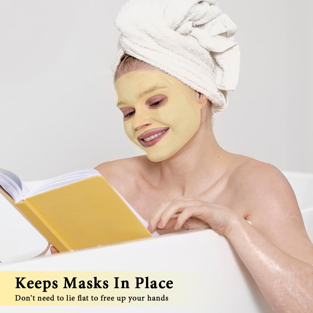 my novel things Face Ice Pack and 2 Packs Silicone Face Mask Cover, Full Facial Frozen Masks Hot Cold Face Compress Reusable Skin Care Gift for Women Puffiness Swelling Relief Beauty Spa Essentials