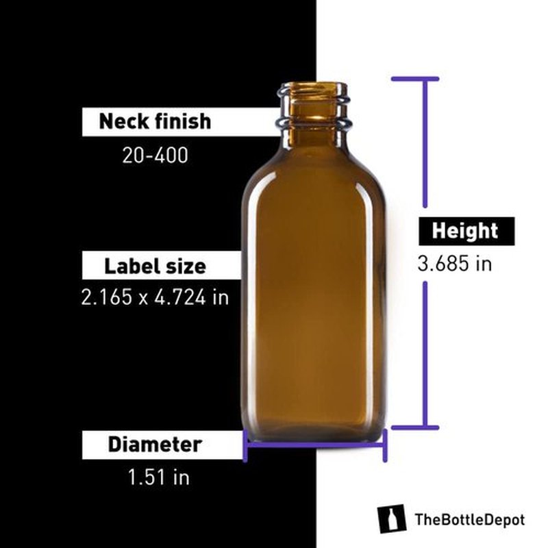The Bottle Depot - 3 Pack - 2 oz Glass Bottle with Dropper - Clear Amber - 20-400 Neck Finish - Boston Round Bottles - Leakproof Essential Oils Bottles
