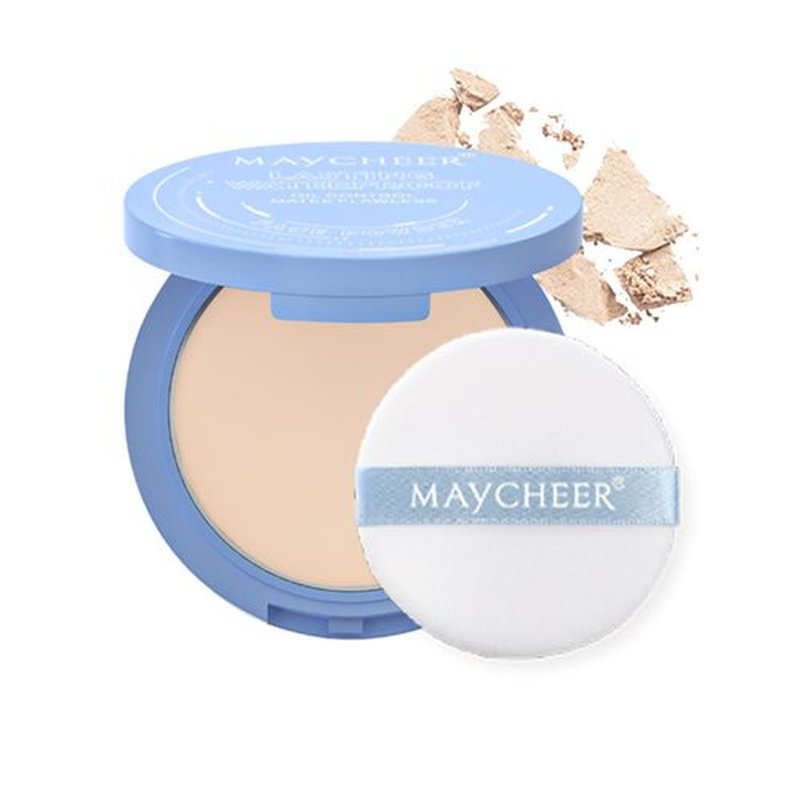 Oil Control Face Pressed Powder, Matte Perfection Pressed Powder, Waterproof Long Lasting Lightweight Finish Setting Face Powder, Cruelty-free, 0.35Oz (01# Classic ivory, One Size)