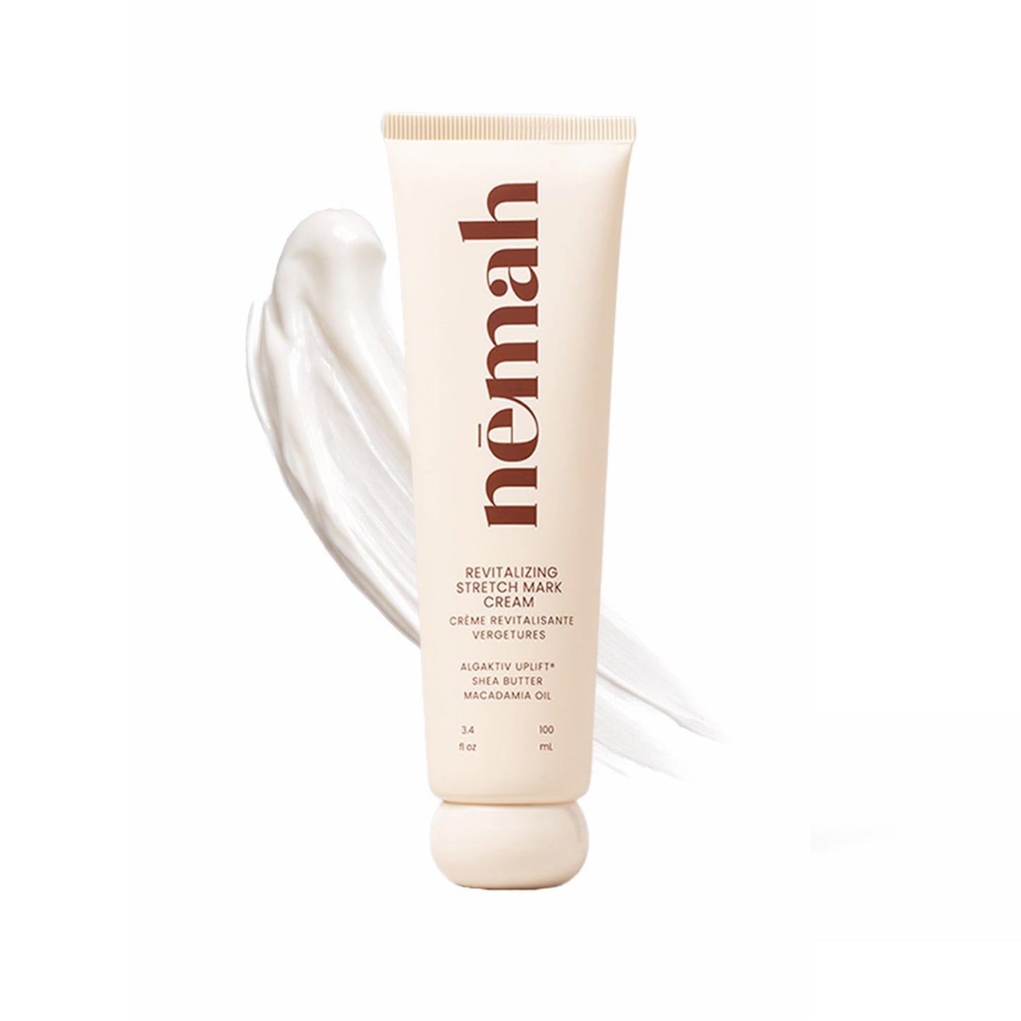 Nemah - Stretch Mark Cream for Pregnancy - Pregnancy Stretch Mark Prevention & Reduction, Postpartum Stretch Mark Cream with Vanistryl, Shea Butter, & Macadamia Oil - Vegan & Cruelty-Free - 3.5 oz.