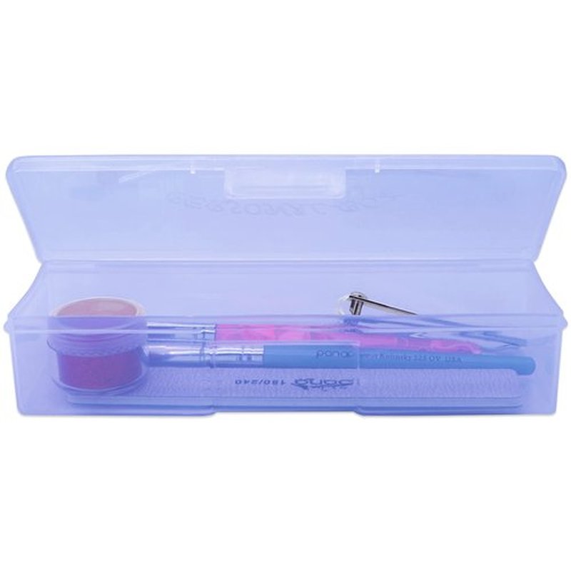 Beauticom Personal Box Storage Case for Professional Manicurist Nails Pedicure (Large Size) (4 Pieces, PURPLE)