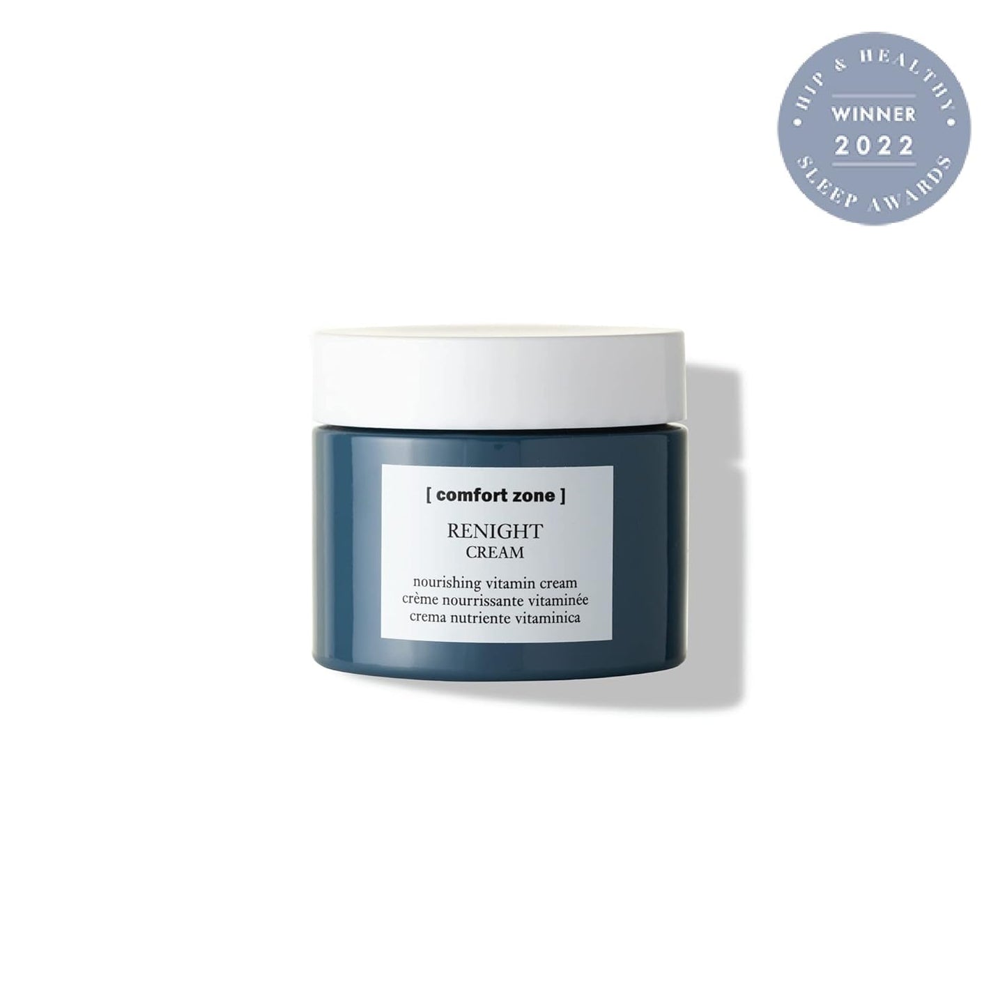 [ comfort zone ] Renight Nourishing Vitamin Cream, Night Treatment, Antioxidant, Softens, Relaxes, Certified Organic Goji Berry, Macadamia Oil, Hyaluronic Acid, Dry & Stressed Skin, 2.03 Fl Oz