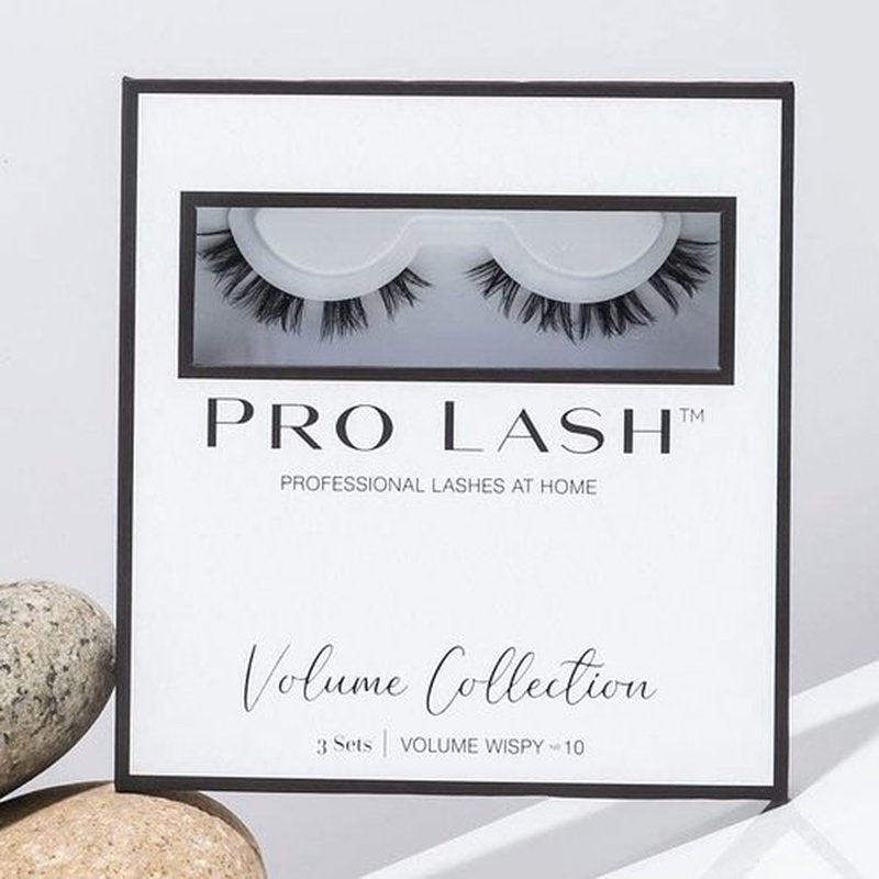 Pro Lash Volume Wispy No. 10-3 Sets | Professionally Styled - Soft and Natural Look Eyelashes with ProLock Adhesive System