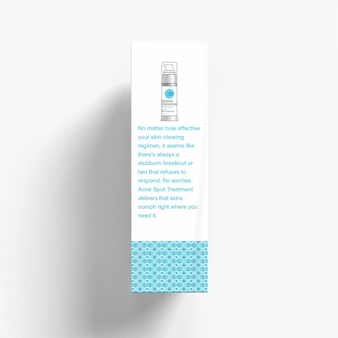 CONTROL CORRECTIVE Acne Spot Treatment Gel – 2% Salicylic Acid Formula for Breakouts & Blemishes – With Witch Hazel, Aloe & Panthenol – 1 oz Clear Skin Serum