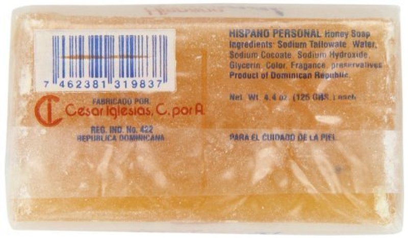 Hispano Personal con Miel 4.4 oz [Honey Soap] Pack of 12 Bars