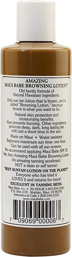 Maui Babe Tanning and Browning Lotion 8 Ounces (Pack of 2)