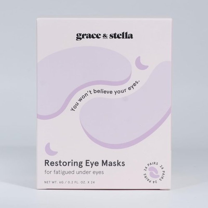 grace & stella Under Eye Patches for Puffy Eyes and Dark Circles (Retinol, 48 Pairs) Restoring Gel Under Eye Masks with Hyaluronic Acid - Vegan Cruelty-Free Skincare Birthday Gifts for Women
