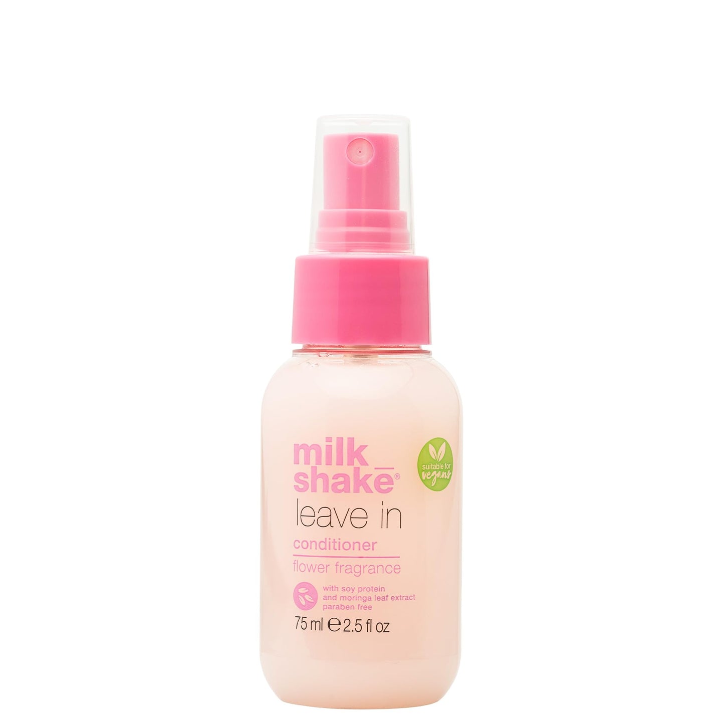 milk_shake leave in conditioner – flower fragrance | daily detangling spray for color-treated hair | hydrates, softens & protects with soy proteins & hyaluronic acid, 2.5 fl oz / 75 mL