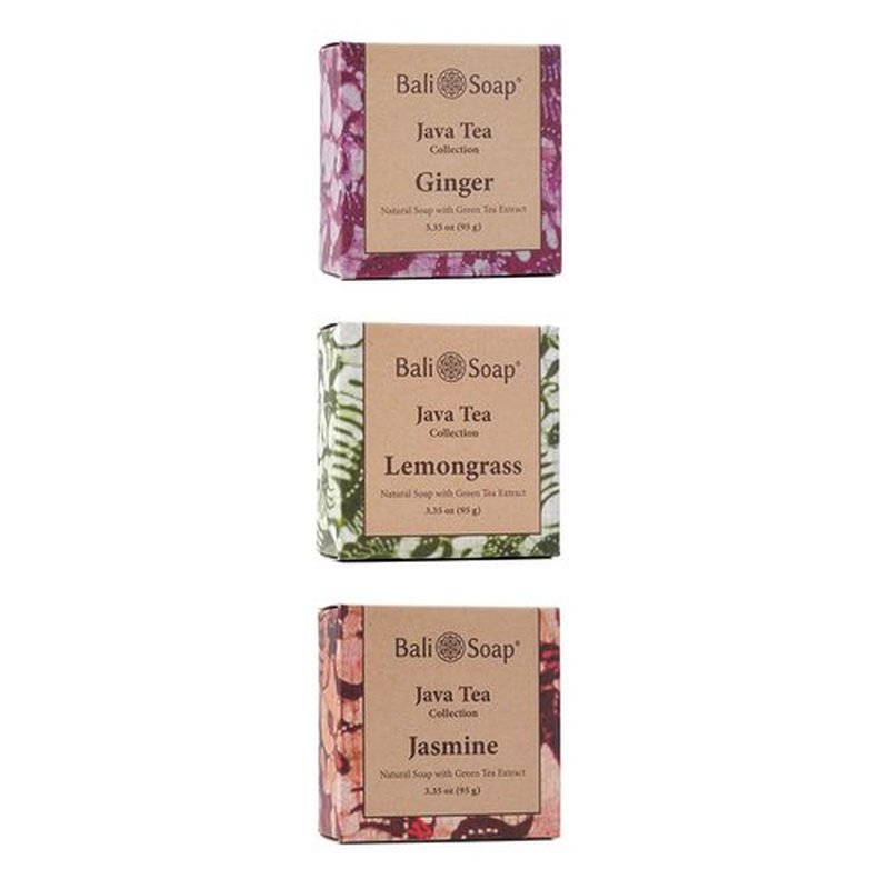 Bali Soap - Batik Gift Set - Handmade Moisturizing Natural Soap Bar for Face & Body, Vegan Handmade Plant Based, 3.5 Oz each 3 Pack