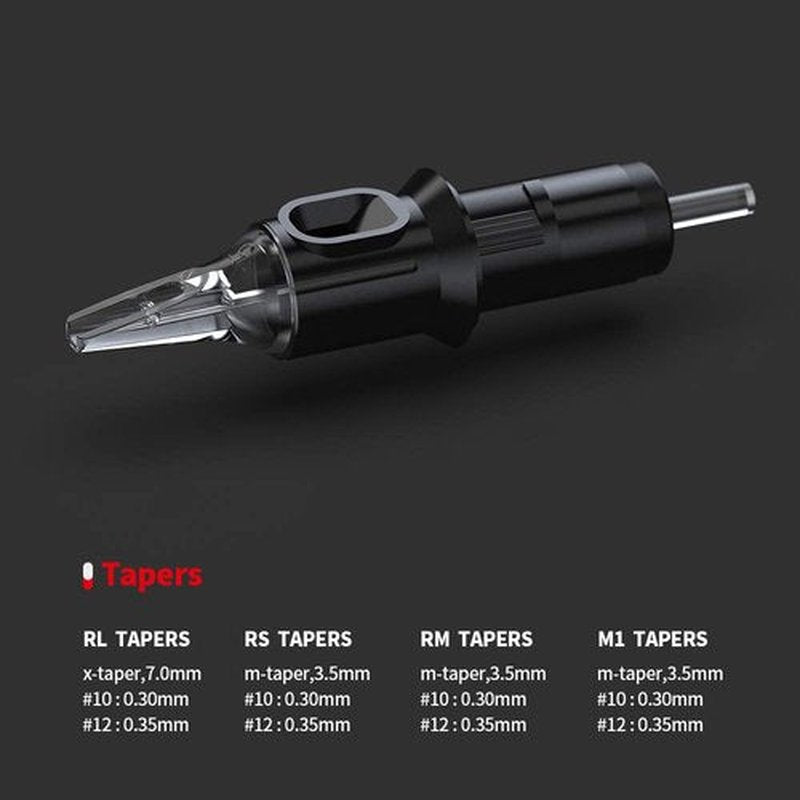 STIGMA #10(21RM) Bugpin Disposable Tattoo Needle Cartridges with Membrane Safety Cartridges for Tattoo Artists Curved/Round Magnum Shader Soft Edge 20Pcs Standard Pack EN05-20-1021RM