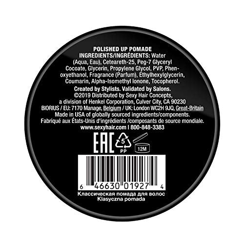 SexyHair Style Polished Up Pomade, 2.5 Oz | Classic Polished Styles | Adds Shine | Washes Out Easily