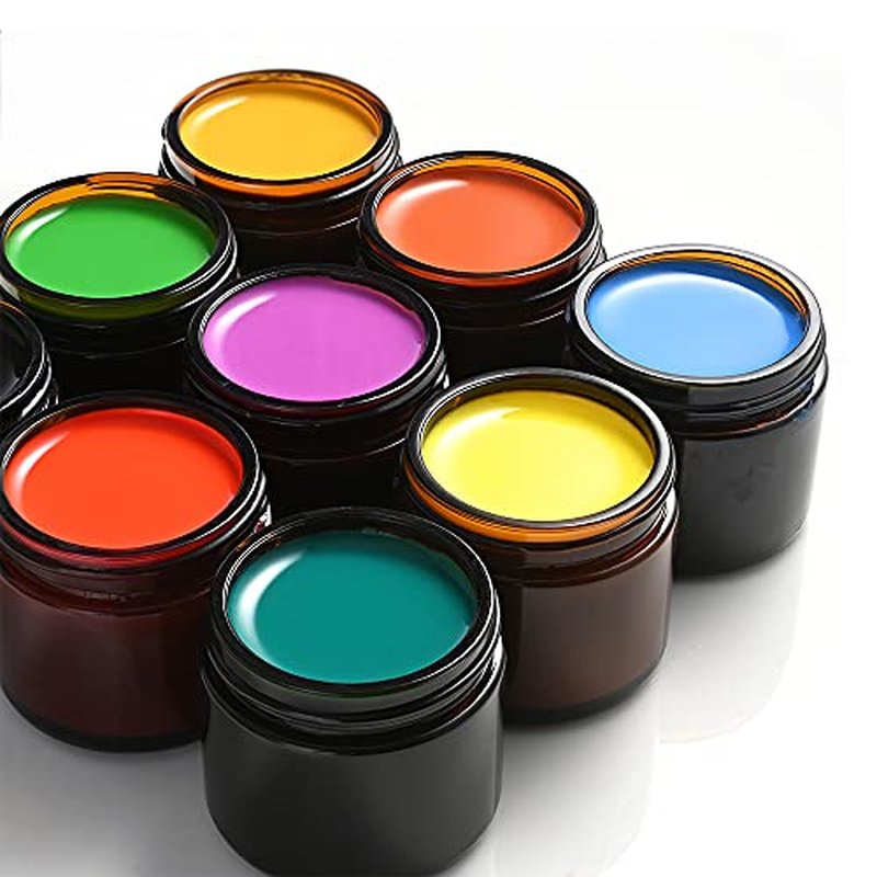 2 oz Amber Glass Jars with Lids, Bumobum 3 pack Small Jars with White Labels & Inner Liners, 60 ml Empty Round Cosmetic Containers for Sample, Powder, Cream, Lotion, Spice