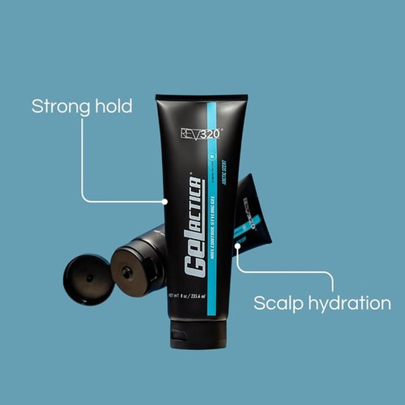 Gelactica Max Control Hair Gel for Men – Alcohol-Free, Strong Hold Styling Gel - Natural Extracts for Long-Lasting Hold and Shine, Slick Back Hair Gel 32 Oz