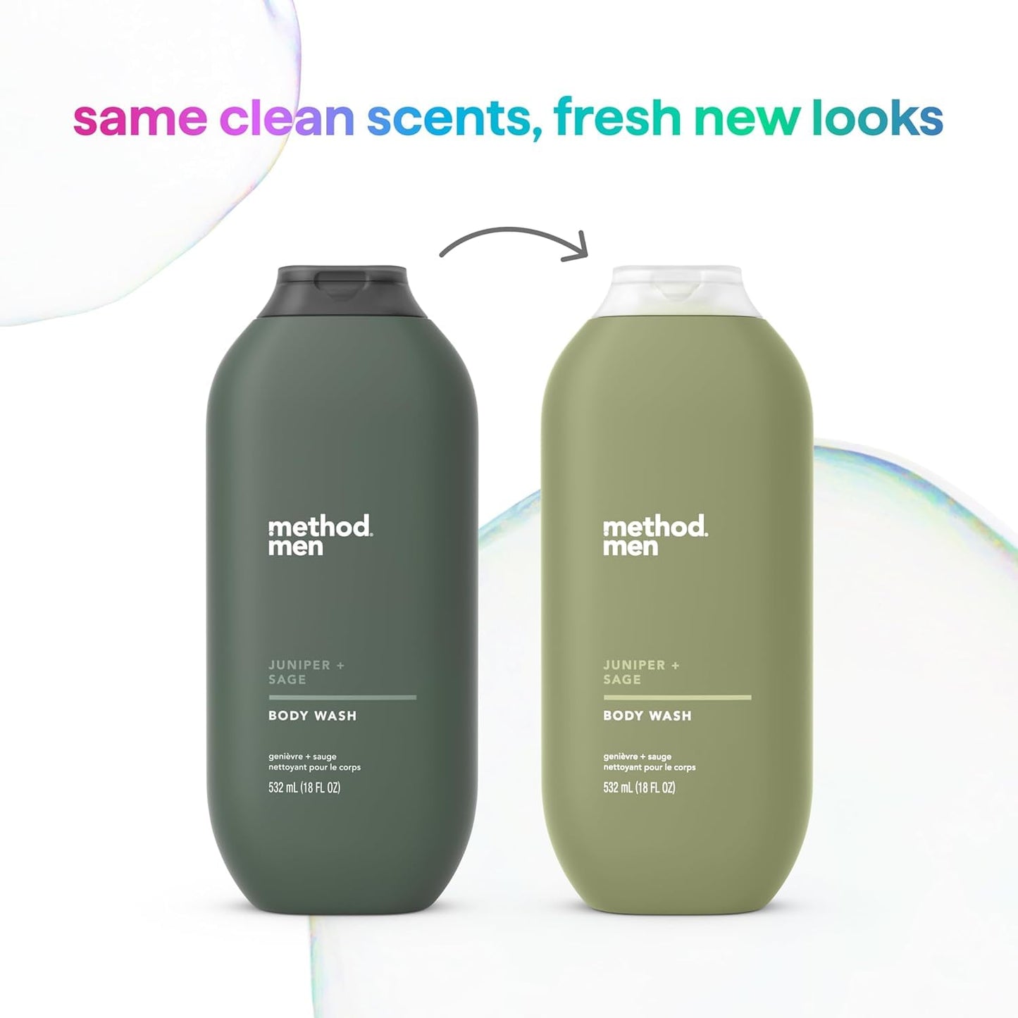 Method Men Body Wash, Juniper and Sage, Paraben and Phthalate Free, Quick-Lathering Cleansers, Cruelty Free, 18 oz (Pack of 1)
