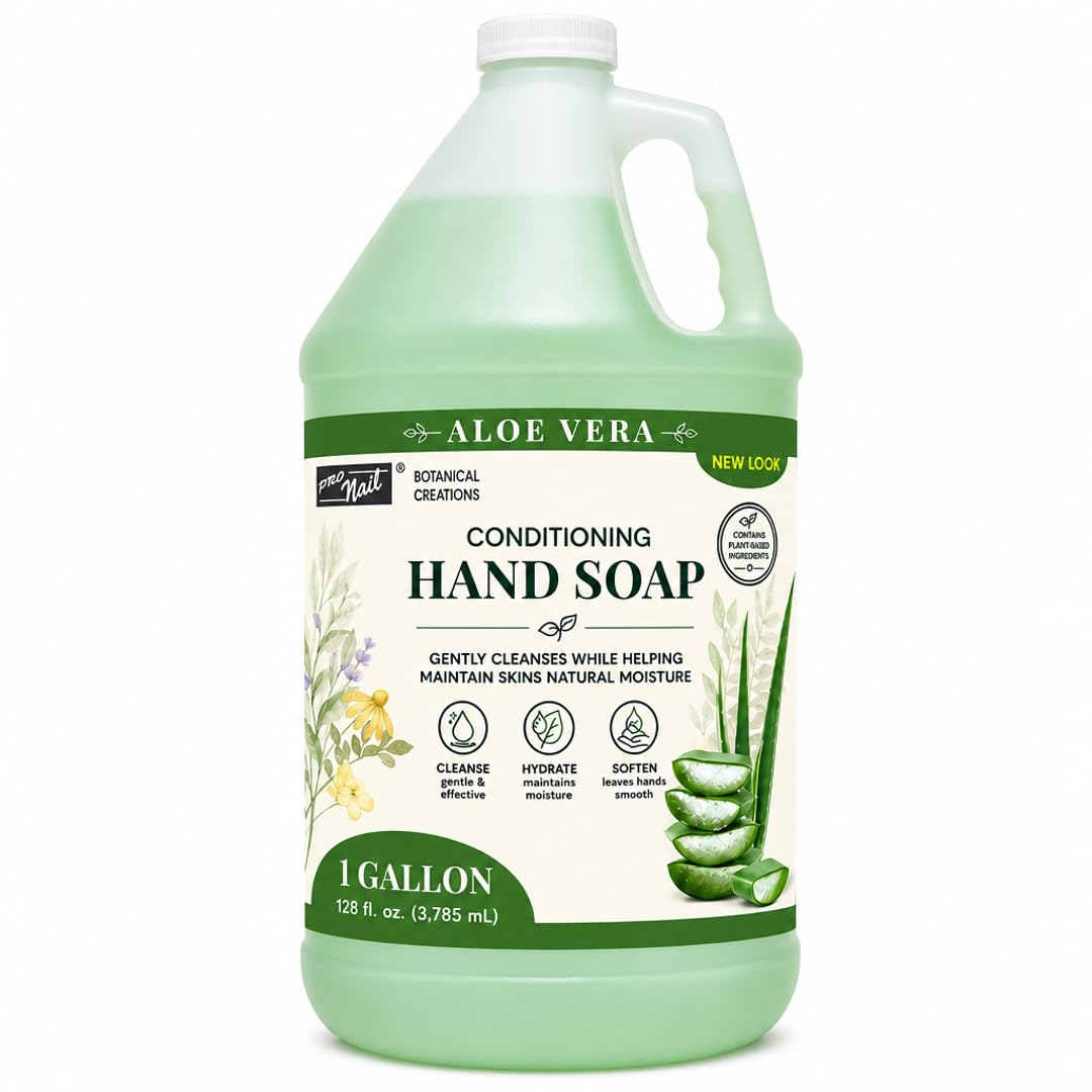 PRONAIL Bulk Liquid Hand Soap Refill – Moisturizing Cleanser with Hyaluronic Acid, Panthenol & Aloe Vera | Sulfate-Free, Cruelty-Free | Professional Salons, Spas & High-Traffic Use | 1 Gallon