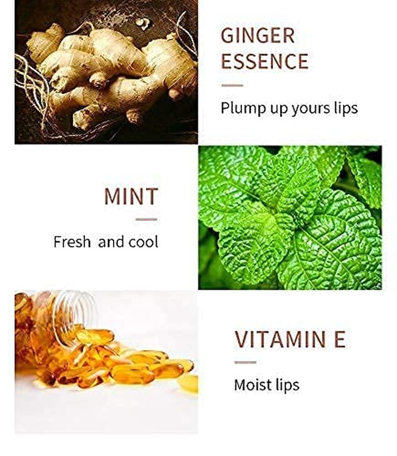 Lip Plumper Set - Natural Lip Care & Enhancer for Softer, Fuller Lips | Day & Night Serum, Lip Mask & Gloss