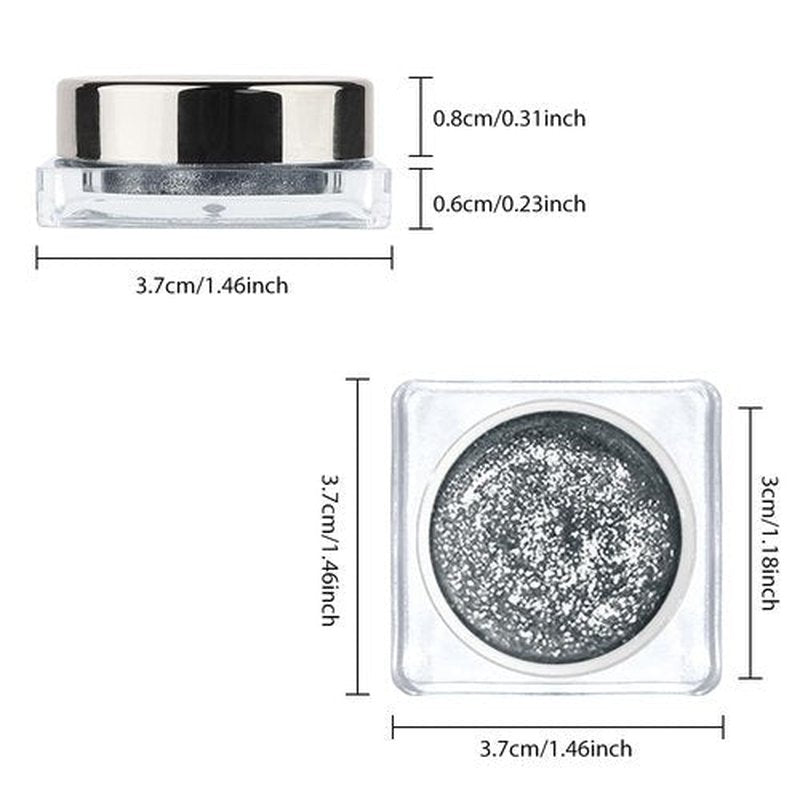 HHLTOH Eyeshadow Single Shimmer, High-Pigment Monochrome Eye Shadow Pressed Powder, Everyday Velvety Silky Eye Makeup Looks, Professional Long-Lasting Waterproof Single Eyeshadow Palette, 04# Black