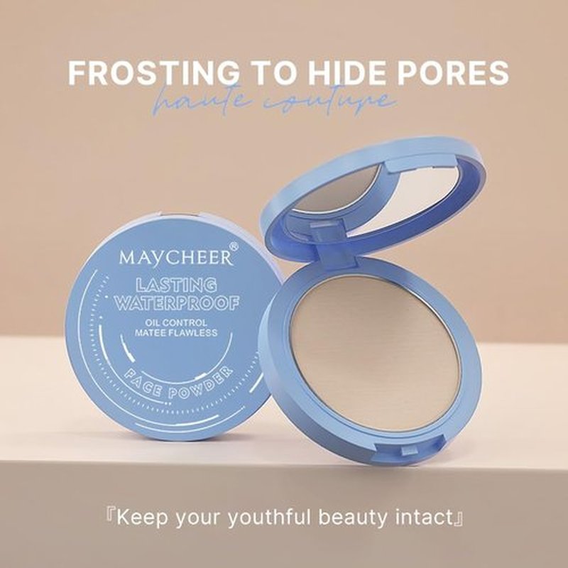 Oil Control Face Pressed Powder, Matte Perfection Pressed Powder, Waterproof Long Lasting Lightweight Finish Setting Face Powder, Cruelty-free, 0.35Oz (01# Classic ivory, One Size)