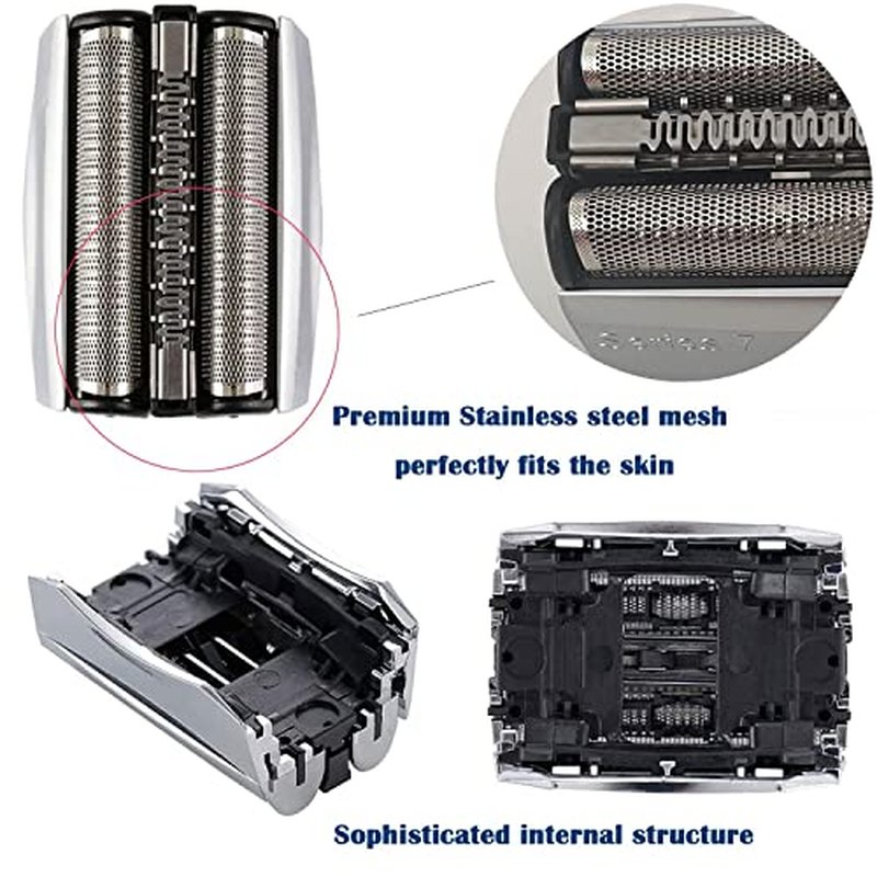 Suleto 53B Series 5 Replacement Head Blades Compatible with braun Series 5 Series 6 Razors, 53b Replacement Foils & Cutter Cassette for 5018S 5020s, 5035s, 5049s, 5050cs, 6075cc, 6020s, 6040cs