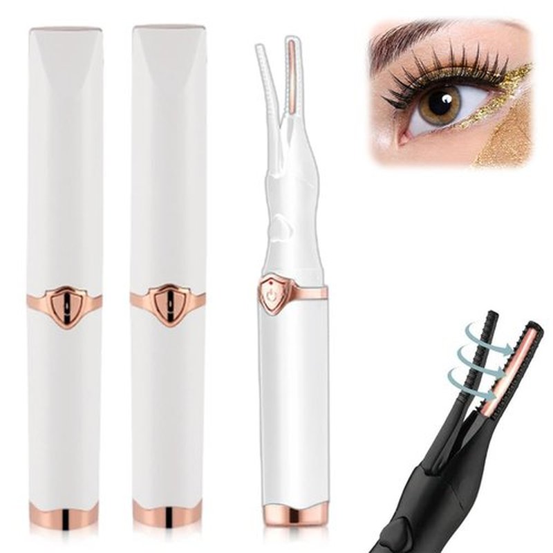 Electric Eyelash Curler for Instant Glam,2025 Upgrade Heated Eyelash Curler for Women,Mini Electric Eye Lash Curler with 3 Heat Modes,Fast Heat up in 8s Finalize Eyelash Holder Tool (White/2pcs)
