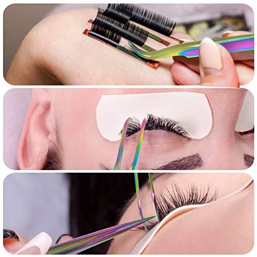 Fangze Tweezers and Fingernail Clippers Kit, 8 Pcs Professional Tweezer Nail Clipper Set Stainless Steel Manicure Tools with Case for Men Women