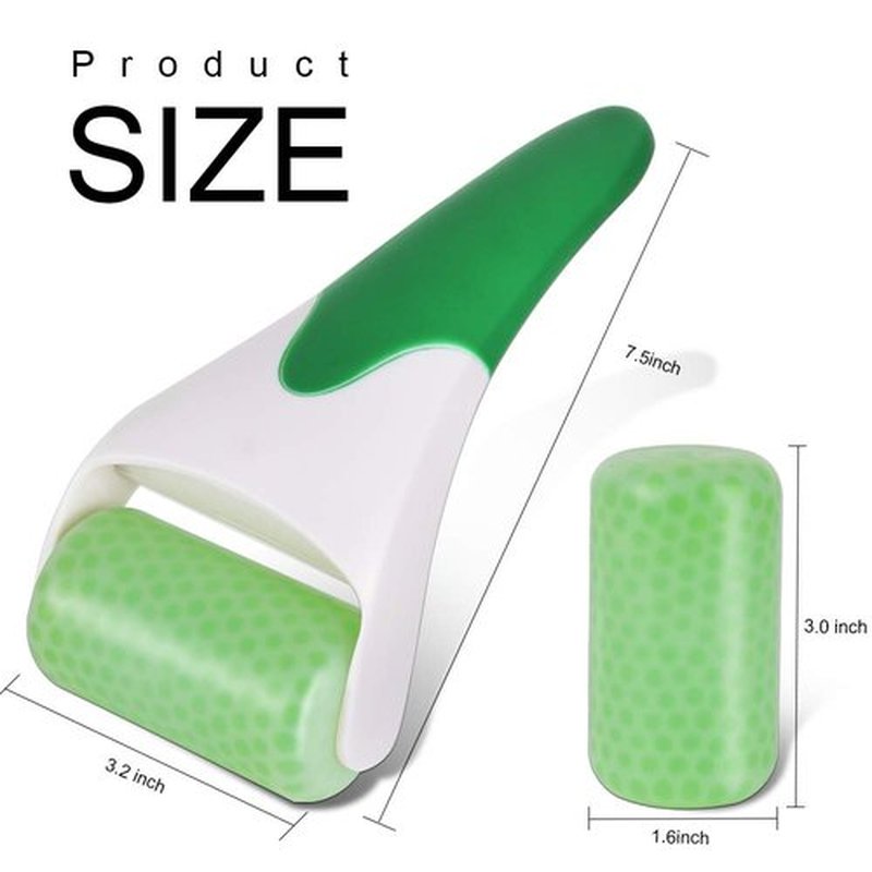 Teenitor Green Ice Roller for Facial Skin Care, Ice Massager Cooling Facial Roller Soothe and Depuff Beauty Tools Cold face Roller