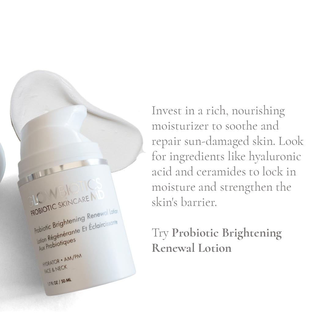 Glowbiotics Probiotic Brightening Renewal Lotion 1.7 fl oz – Lightweight Dark Spot Correcting Moisturizer with Hyaluronic Acid Niacinamide and Green Tea